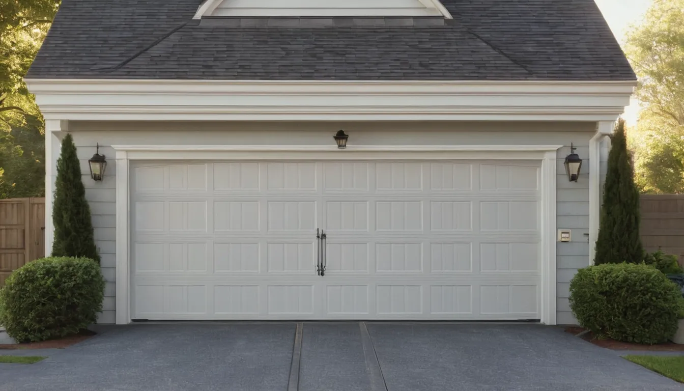 A homeowner and a friendly garage door provider checking a door outside a home in Baltimore